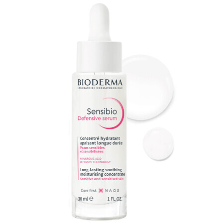 Bioderma Sensibio Defensive, beruhigendes Feuchtigkeitsserum für das Gesicht, empfindliche Haut, 30 ml