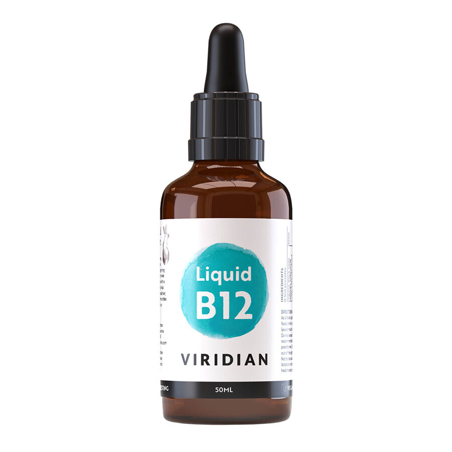 Viridian Liquid B12, Vitamin B12 100 µg, Tropfen, 50 ml