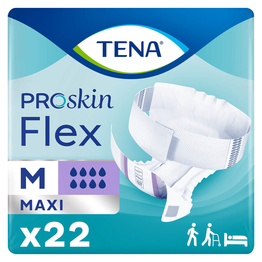 Tena Flex ProSkin, Windeln, Größe M, 71-102 cm, Maxi, 22 Stück