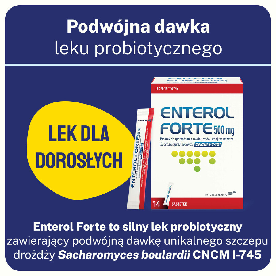 Enterol Forte 500 mg, 14 Portionsbeutel