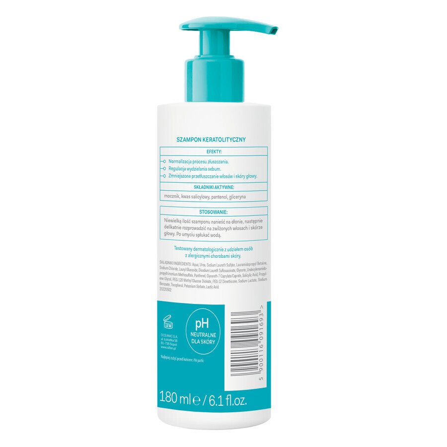 Oillan Derm+, keratolytic shampoo, from day 1, 180 ml