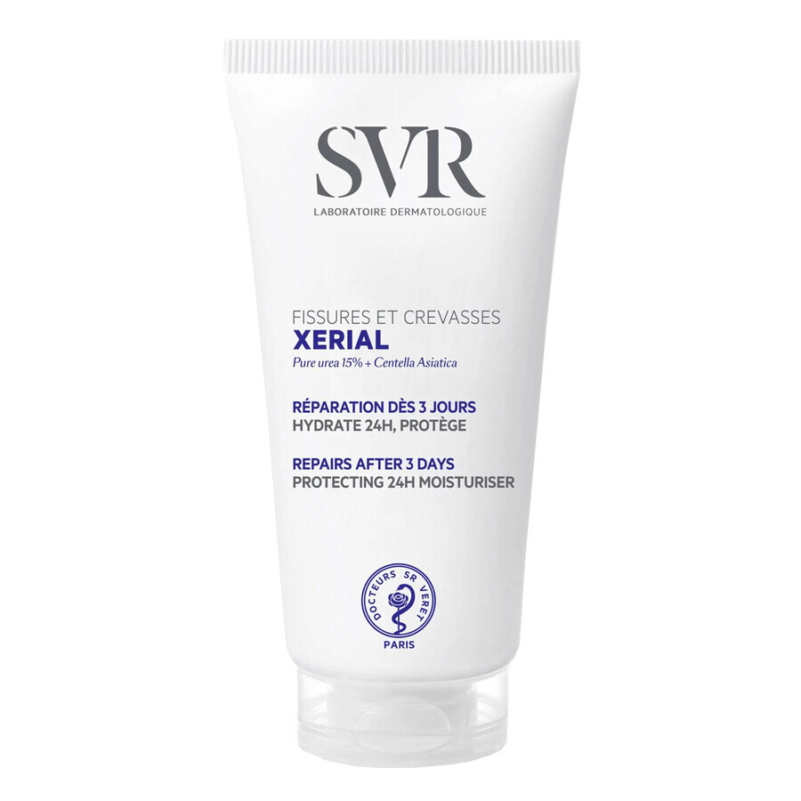 SVR Xerial Fissures et Crevasses, crème pour les pieds, peaux très sèches, fissurées et abîmées, 50 ml