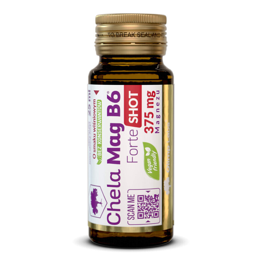 Olimp Chela-Mag B6 Forte Shot, fiolă, aromă de cireșe, 25 ml