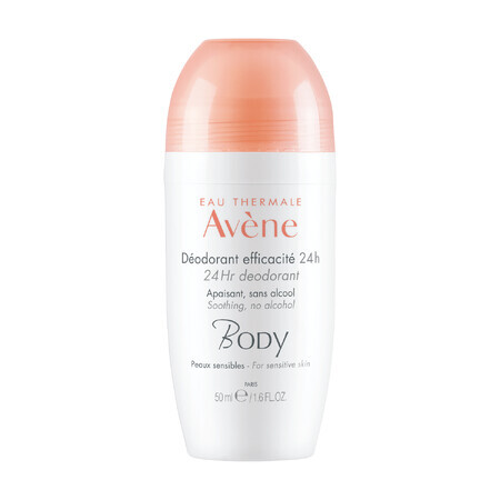 Avene Body, 24h Deodorant, Roll-on, 50 ml