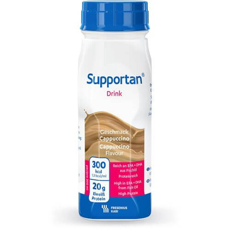 Supportan Drink, Nährstoffpräparat, Geschmacksrichtung Cappuccino, 4 x 200 ml