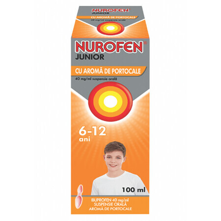 Nurofen Junior mit Orangengeschmack, 6-12 Jahre, 100 ml, Reckitt Benckiser Healthcare