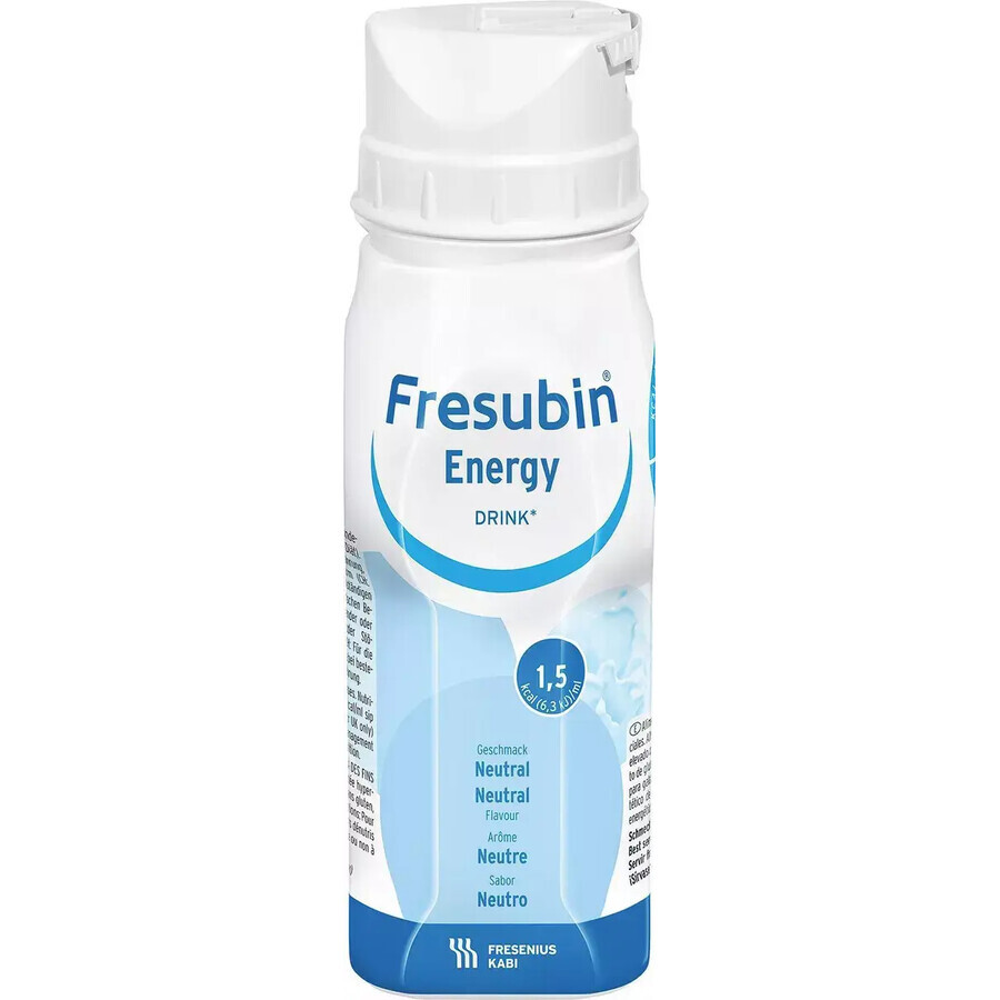 Fresubin Energy Drink, voedingspreparaat, natuurlijke smaak, 4 x 200 ml