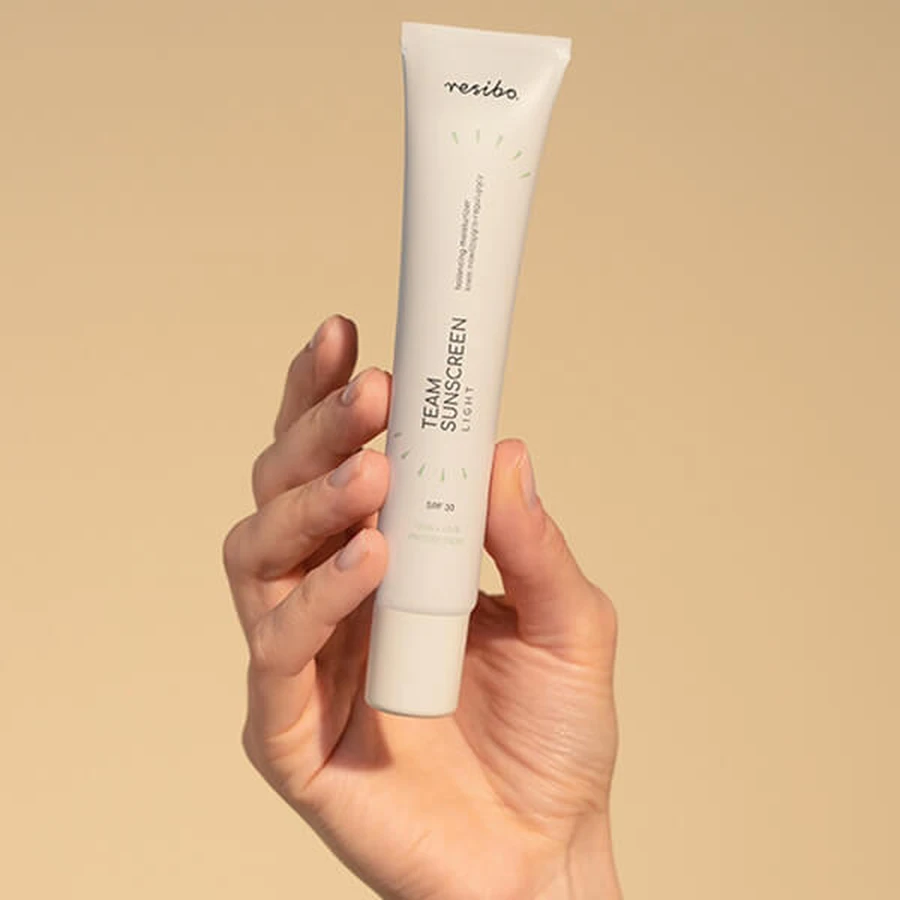 Resibo Team Sunscreen, crème hydratante et régulatrice, SPF 30, légère, 40 ml 