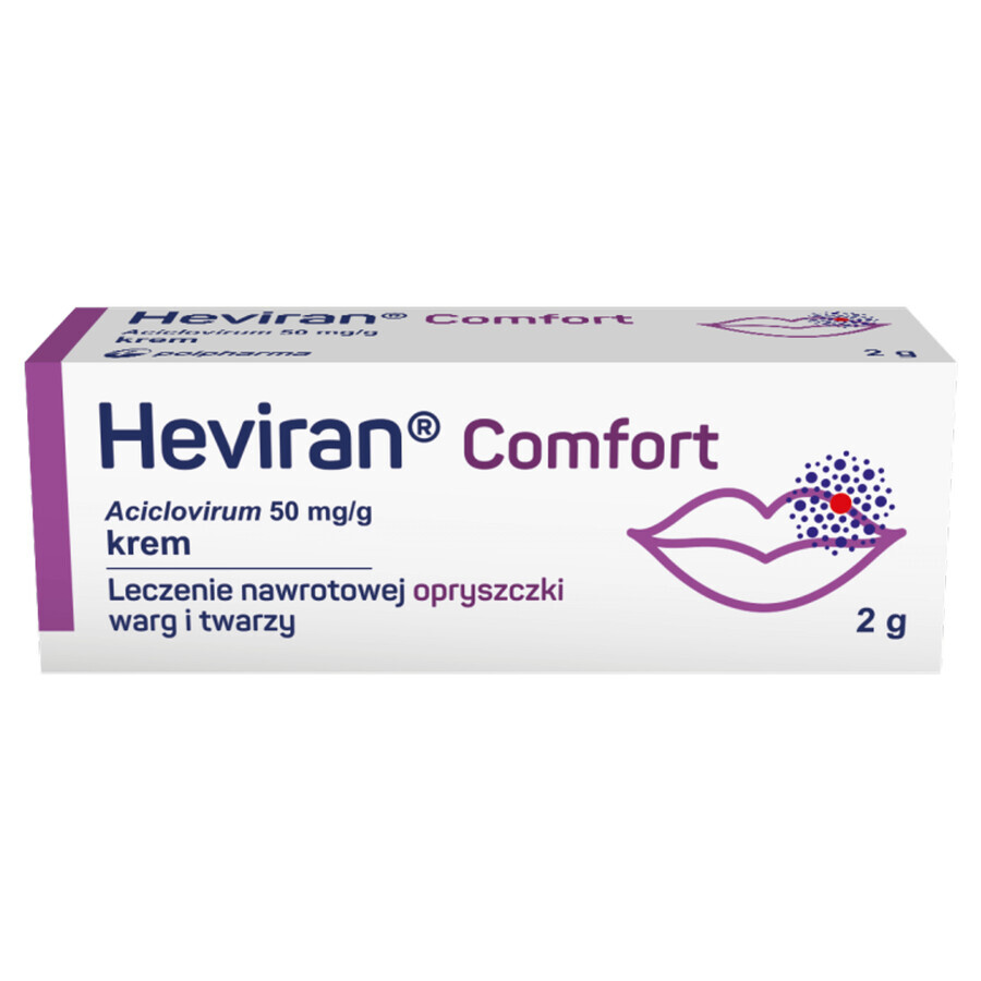 Heviran Comfort 50 mg/g, crème, 2 g