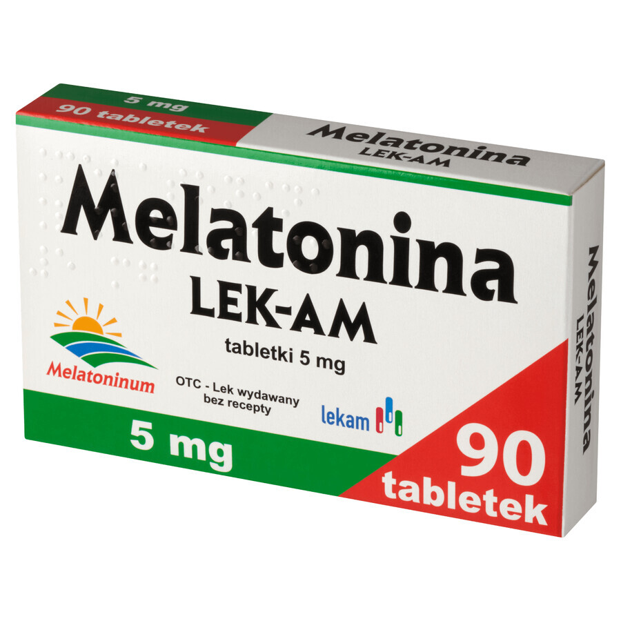 Melatonin LEK-AM 5 mg, 90 tablets