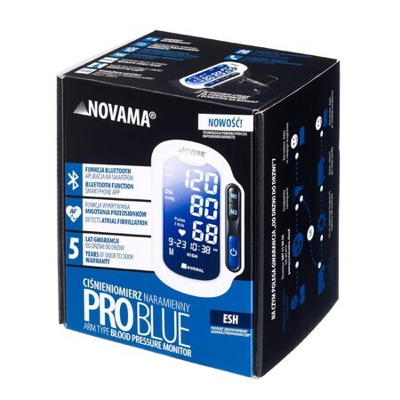 Novama Pro Blue, automatisches Oberarm-Blutdruckmessgerät mit Bluetooth