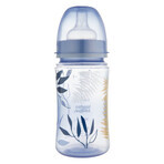 Canpol Babies EasyStart, biberon anti-colique, bec large, or, bleu, 35/240, à partir de 3 mois, 240 ml