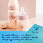 Canpol Babies EasyStart, biberon anti-colique, bec large, or, rose, 35/240, à partir de 3 mois, 240 ml