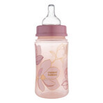 Canpol Babies EasyStart, biberon anti-colique, bec large, or, rose, 35/240, à partir de 3 mois, 240 ml