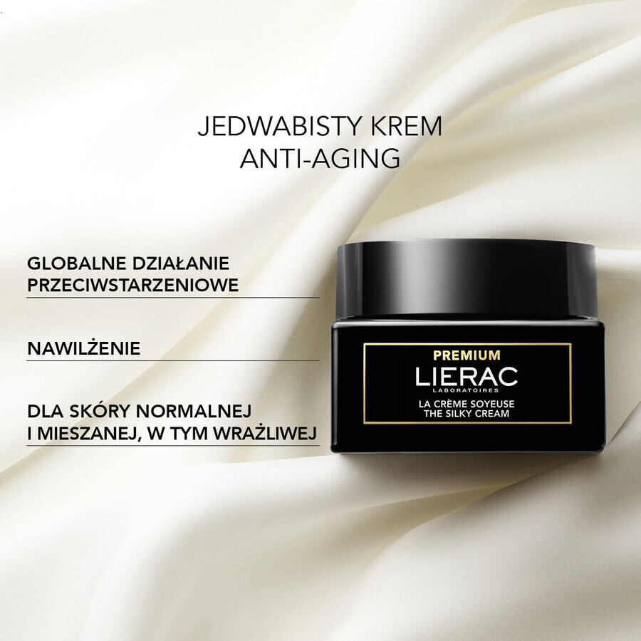 Lierac Premium, cremă mătăsoasă anti-îmbătrânire, rezervă, 50 ml