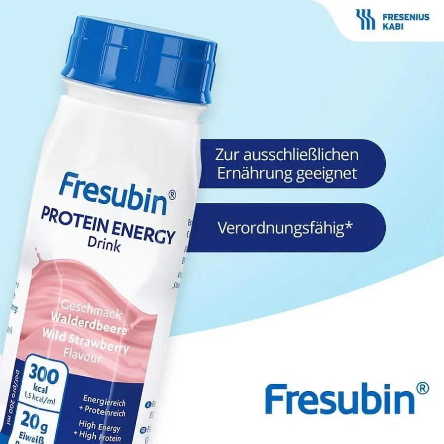 Fresubin Protein Energy met aardbeiensmaak, 4 x 200 ml, Fresenius Kabi