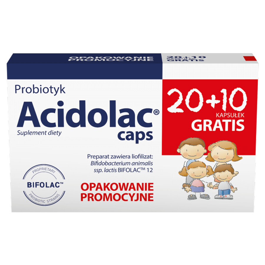 Acidolac Caps, 20 Kapseln + 10 Kapseln gratis