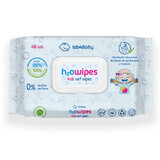 Lab4baby H2O Wipes Baby, wasserbefeuchtete Feuchttücher, ab Geburt, 48 Stück