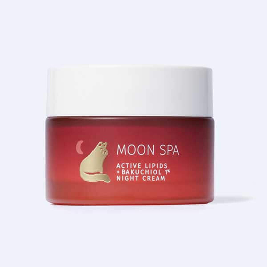 Yope Moon Spa, Gesichtscreme, Nachtcreme, aktive Lipide + Bacuchiol 1%, 50 ml