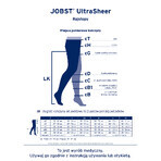 Jobst Ultra Sheer, ciorapi de compresie, CCL2, vârf închis, mărimea 2, natural