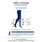 Jobst Ultra Sheer Knee Compression Socks CCL2 Closed Toe Size 5 Natural