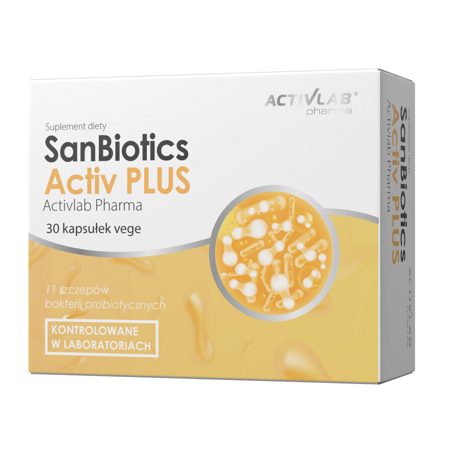 Activlab Pharma SanBiotics Activ Plus, 30 vegetable capsules