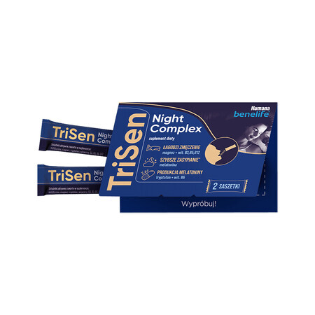 Humana Benelife TriSen Night Complex, 2,4 g x 2 pliculețe