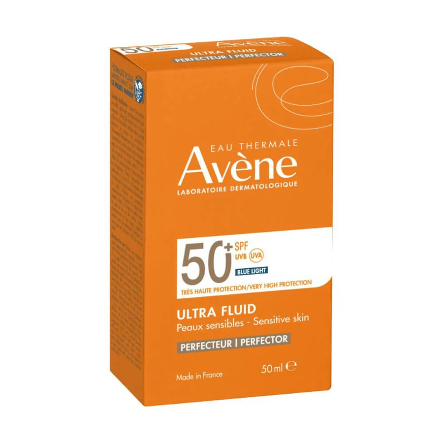 Avene Ultra Fluid Perfector, Sonnenschutzmittel für das Gesicht, empfindliche Haut, SPF 50+, 50 ml