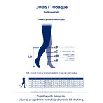 Jobst Opaque, șosete de compresie pentru genunchi, CCL2, vârf închis, mărimea 5, naturale