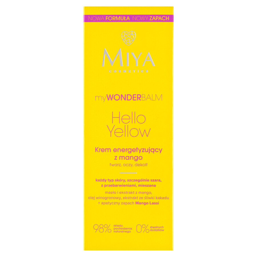 Miya myWONDERBALM Hello Yellow, crema energizzante al mango, 75 ml