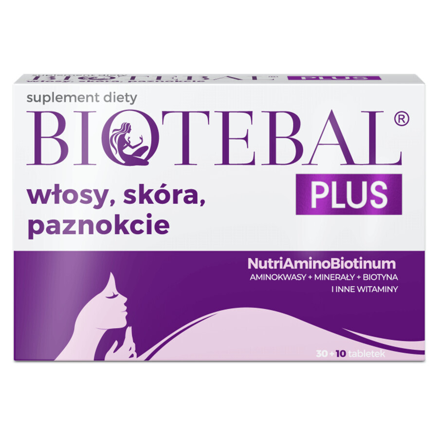 Biotebal Plus Haare Haut Nägel, 30 Tabletten + 10 Tabletten gratis