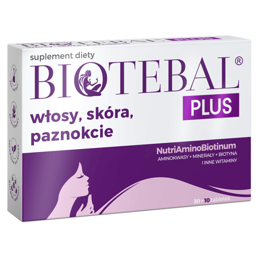 Biotebal Plus Haare Haut Nägel, 30 Tabletten + 10 Tabletten gratis