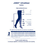 Jobst Ultra Sheer, Kompressionsstrumpfhose, CCL2, geschlossene Fußspitze, Größe 5, schwarz