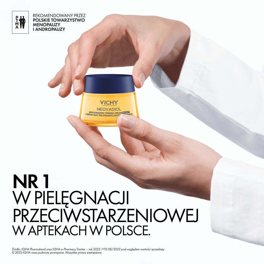 Vichy Neovadiol Post-Menopause, cremă de noapte reparatoare împotriva lăsării pielii, 50 ml