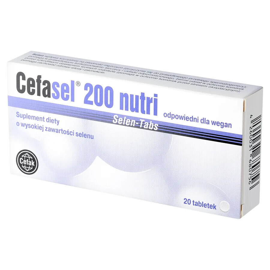 Cefasel 200 Nutri Selenium-Tabs, 20 tabletten