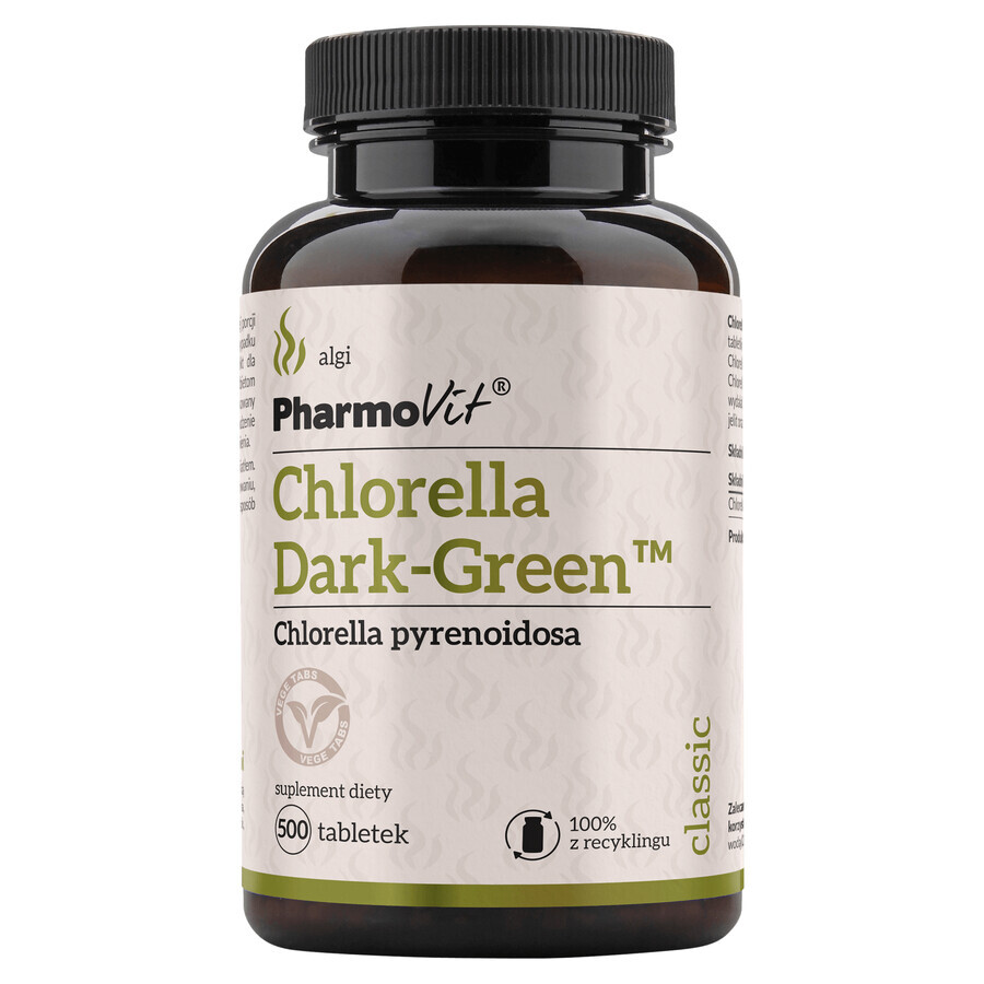 PharmoVit Chlorella Donkergroen, 500 zuigtabletten