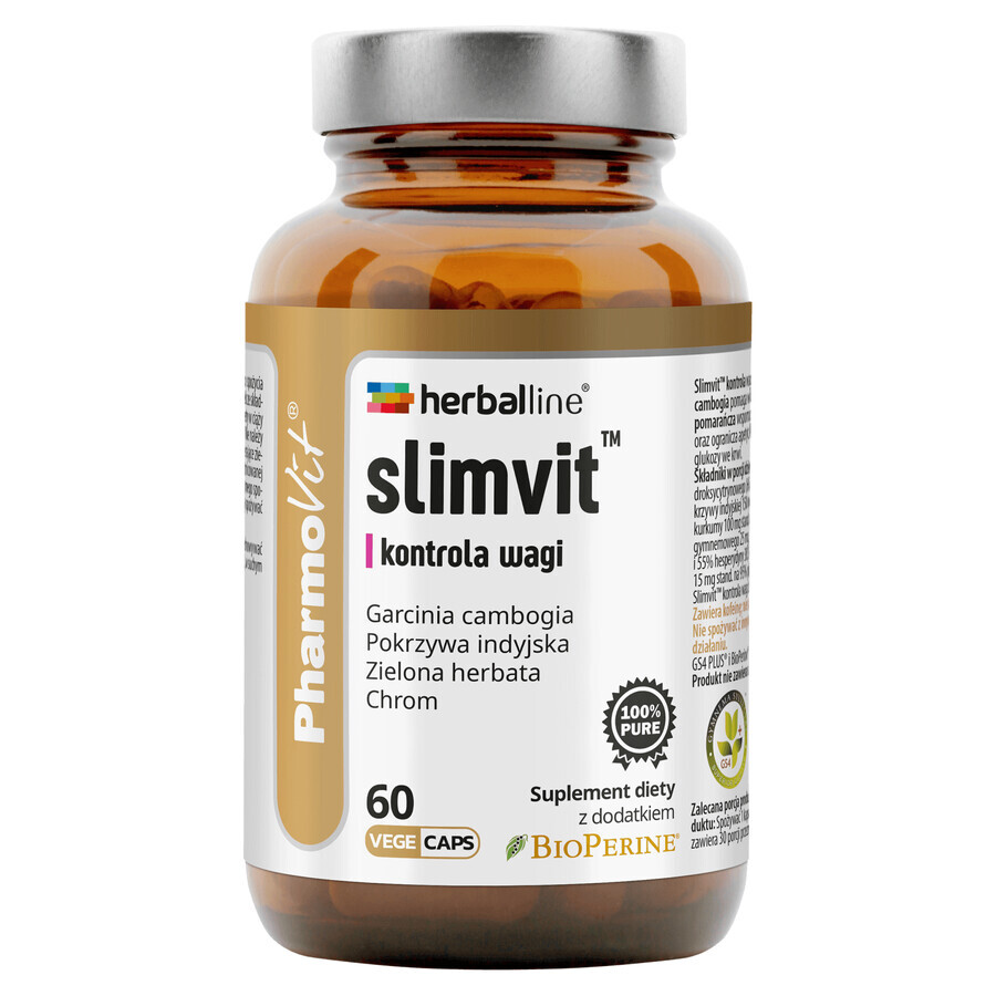 PharmoVit HerbalLine Slimvit Gewichtskontrolle, 60 vegetarische Kapseln