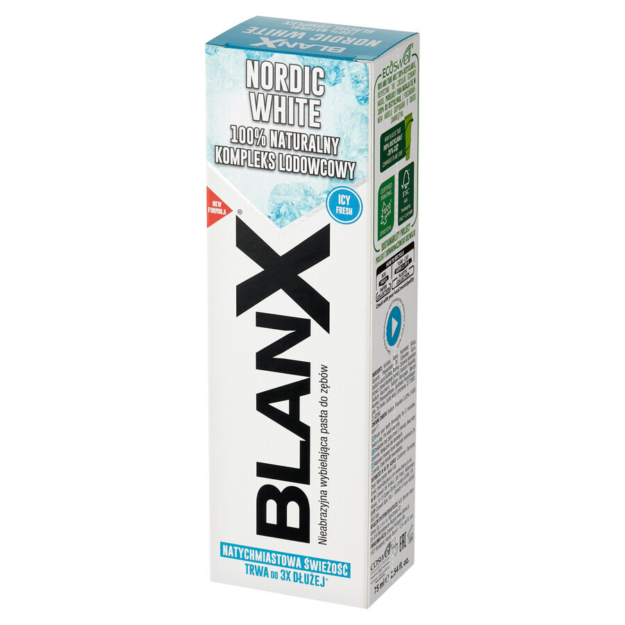 BlanX Nordic White, aufhellende Zahnpasta, 75 ml