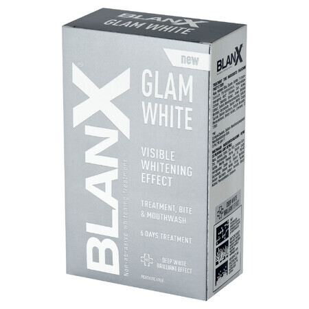 BlanX Glam White, système de blanchiment des dents en 6 jours, dentifrice, 40 ml + bain de bouche, 6 sachets