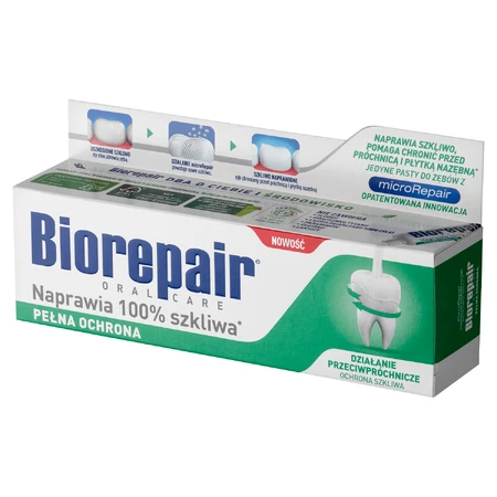 Biorepair Full Protection, pasta de dientes, sin flúor, 75 ml