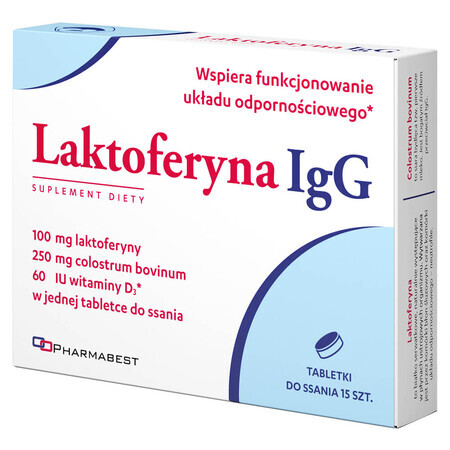 Pharmabest Lactoferrine IgG, 15 pastilles