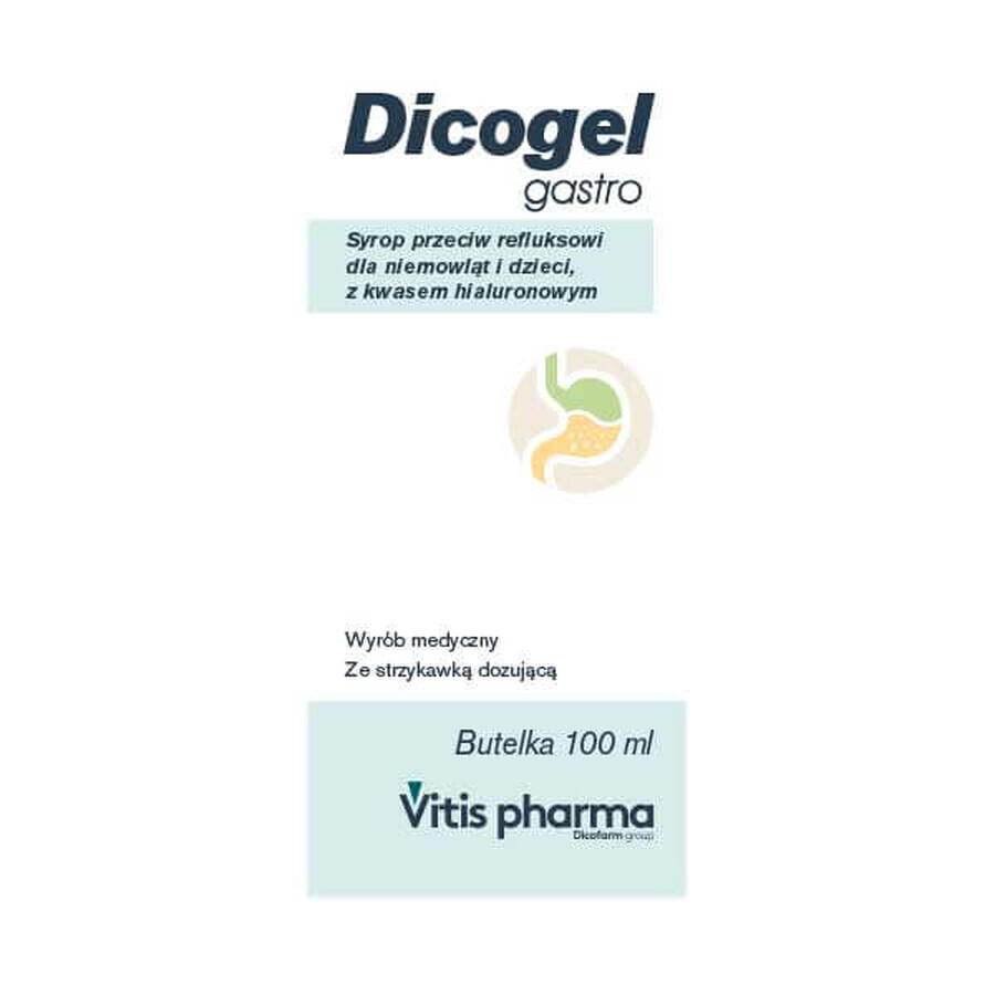 Dicogel Gastro, Sirup gegen Reflux, für Säuglinge und Kinder, 100 ml