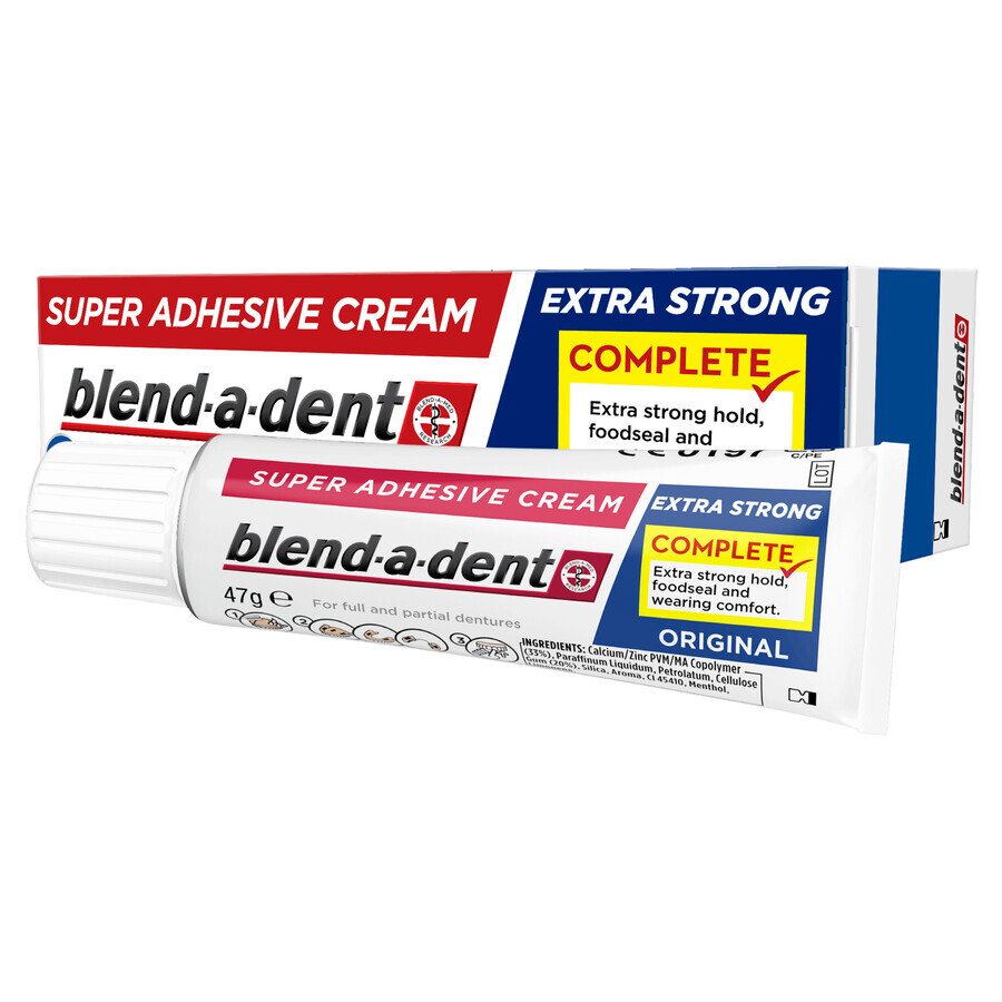 Blend-a-dent Complete, Adeziv pentru proteză dentară, Original, 47 g