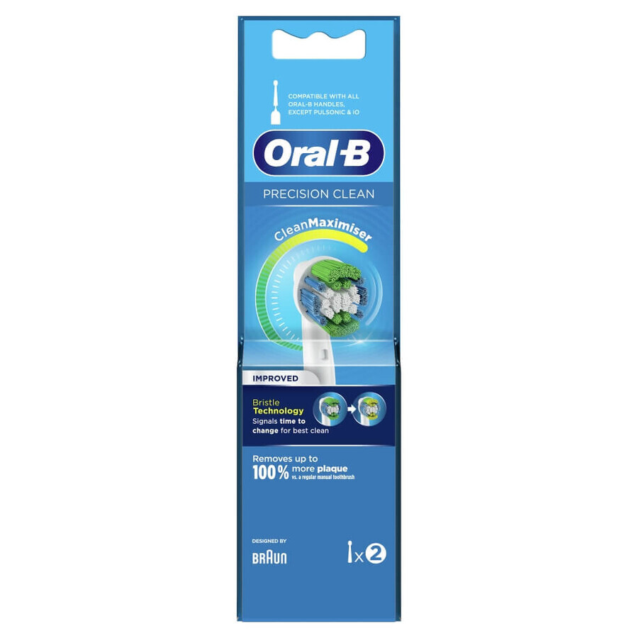 Oral-B Precision Clean, Ersatzaufsätze für elektrische Zahnbürste Clean Maximiser, EB20-2, 2 Stück