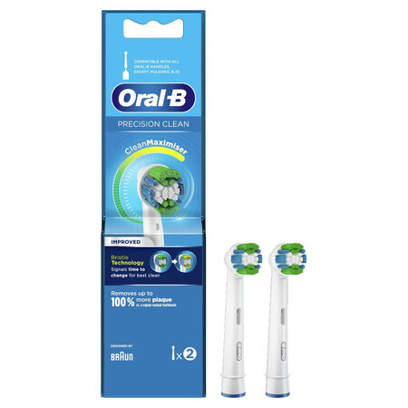 Oral-B Precision Clean, Ersatzaufsätze für elektrische Zahnbürste Clean Maximiser, EB20-2, 2 Stück