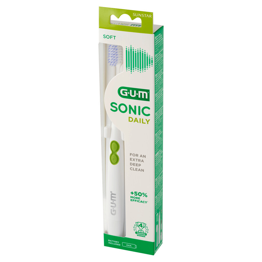 Sunstar Gum Sonic Daily, Schallzahnbürste, weiß, 1 Stück