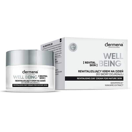 Dermena Professional Benessere Pelle Revital, crema giorno rivitalizzante, pelle matura, SPF 10, 50 ml