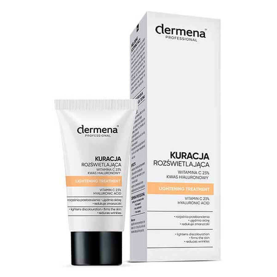 Dermena Professional, trattamento illuminante con vitamina C 23% + acido ialuronico, tutti i tipi di pelle, 20 ml