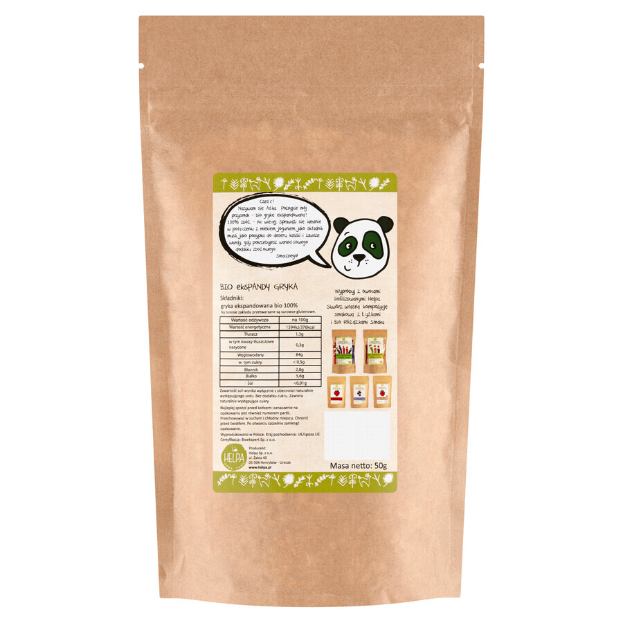 Helpa Bio exPandy, expanded organic buckwheat, 50 g