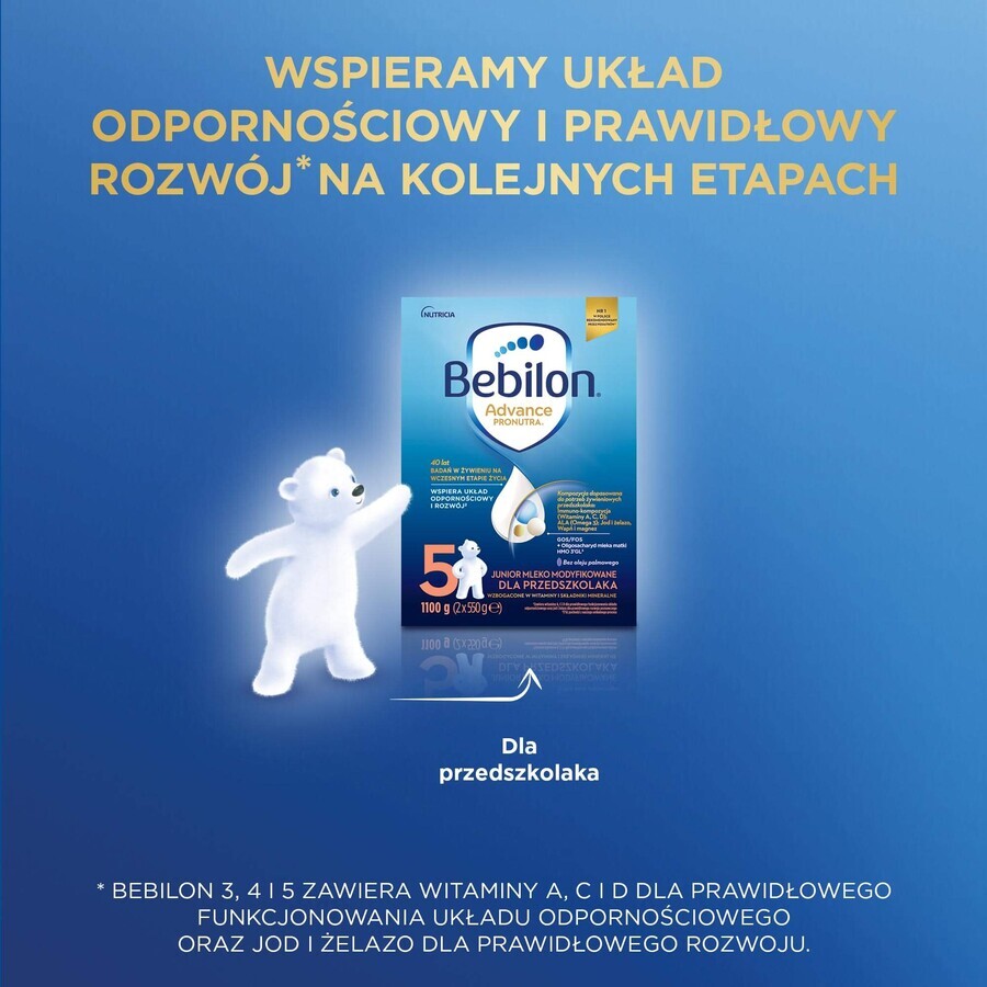 Bebilon Advance Pronutra 5 Junior, nährstoffreiche Milchnahrung, für Vorschulkinder, 1100 g